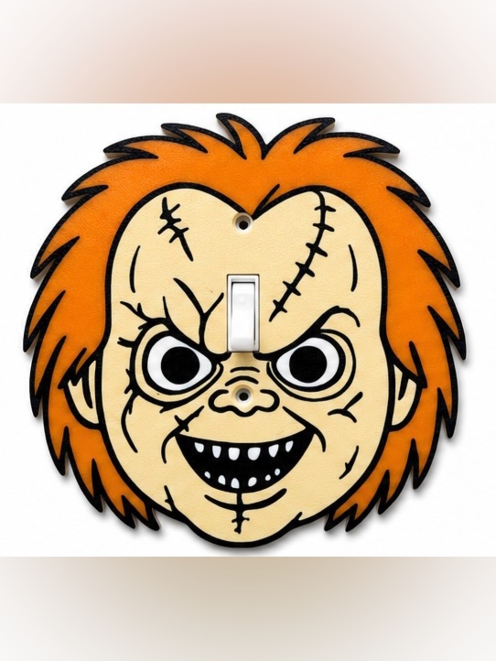 2/$25 3D Printed Chucky Light Switch Cover Horror Wall Plate Decor
